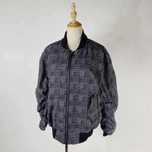 REPRESENT England Mens Ruched Sleeve Bomber Jacket